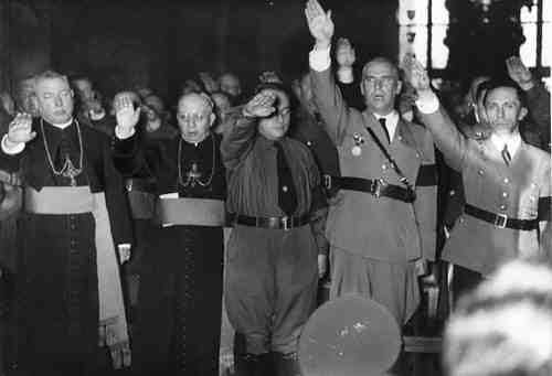 The Catholic Church 101. Is The Catholic Church Christian? 3 Catholic Bishops salute Hitler